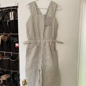 NWT Everlane Womens The Fatigue Apron Jumpsuit Stripe